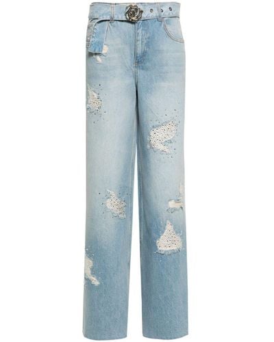 Blugirl Blumarine Jeans With Logo - Blue