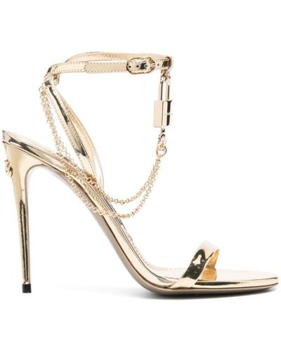 Dolce & Gabbana Sandali Keira in pelle metallizzata - Metallizzato