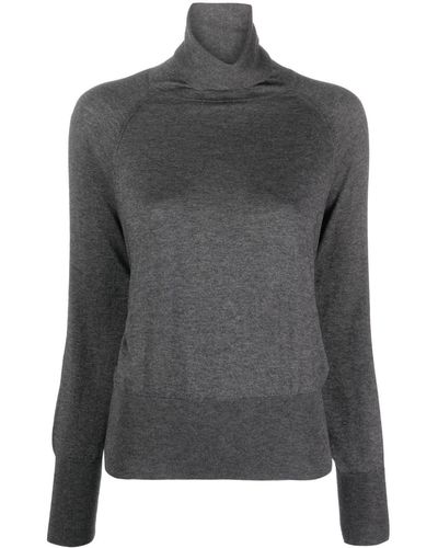 Wild Cashmere Silk And Cashmere Blend Turtleneck Sweater - Gray
