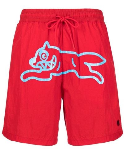 ICECREAM Graphic-print Swim Shorts - Red