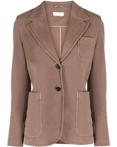Circolo 1901 Fitted Single-breasted Blazer - Brown