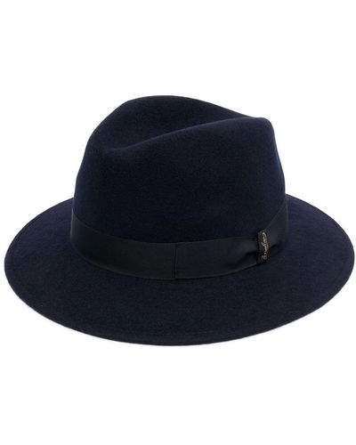 Borsalino Macho Merino Wool Fedora Hat - Blue