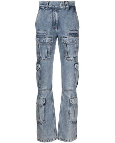 Givenchy Cargo Denim Cotton Jeans - Blue