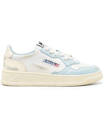 Autry Super Vintage Low Leather Trainers - White