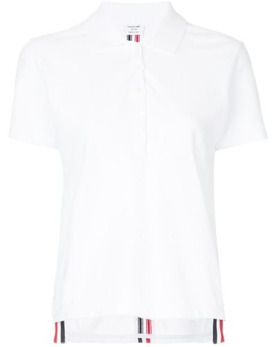 Thom Browne Rwb Cotton Polo Shirt - White