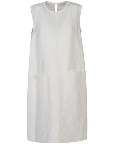 Apuntob Linen Midi Dress - White