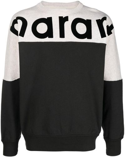Isabel Marant Logo-print Crewneck Sweatshirt - Black