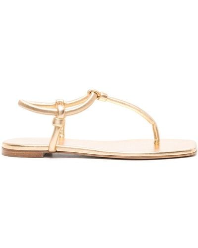 Gianvito Rossi Leather Thong Sandals - White