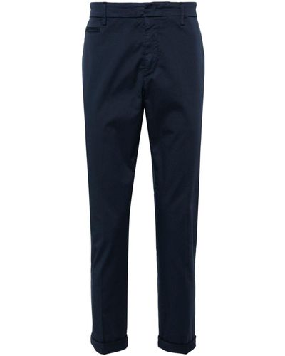 Dondup Mid-rise Tapered Chinos - Blue