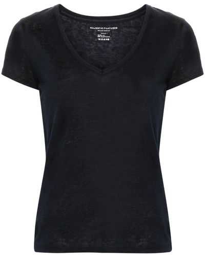 Majestic Linen T-shirt - Black