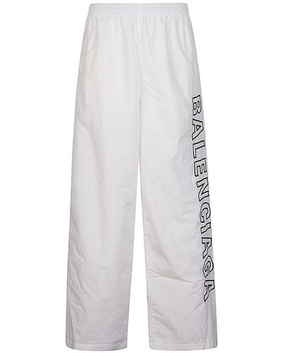 Balenciaga Trousers With Logo - White