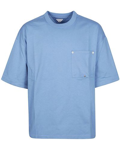 Bottega Veneta T-shirt Con Logo - Blu