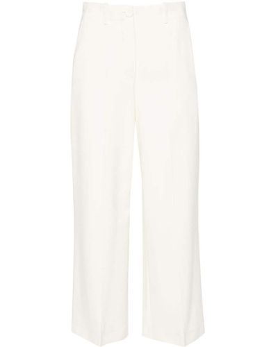 Erika Cavallini Semi Couture Straight-leg Cropped Trousers - White