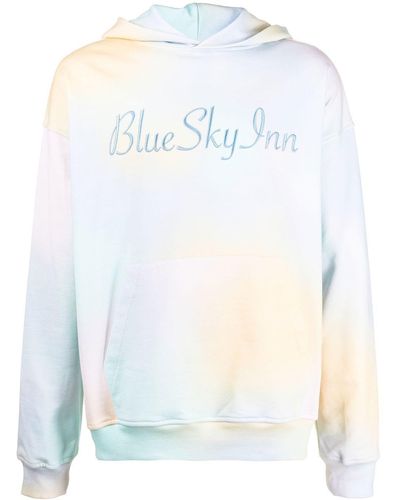 BLUE SKY INN Sky Inn Cotton Tie-Dye Hoodie - White