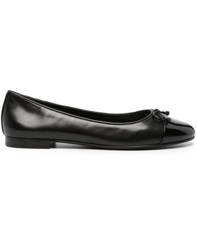 Tory Burch Ballerine in pelle con fiocco - Nero