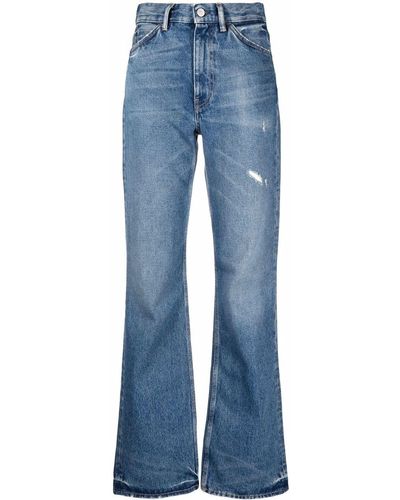 Acne Studios Jeans svasati con effetto vissuto - Blu