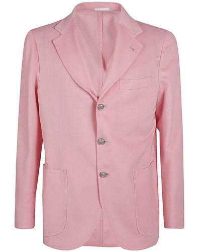 Sartorio Napoli Single-Breasted Wool Jacket - Pink