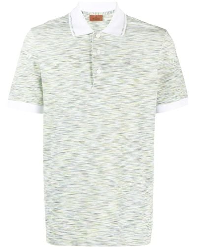 Missoni Tie-Dye Print Cotton Polo Shirt - Green