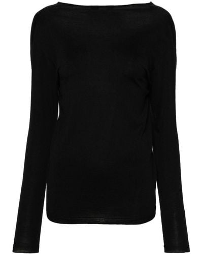 Fabiana Filippi Cotton And Silk Blend Sweater - Black