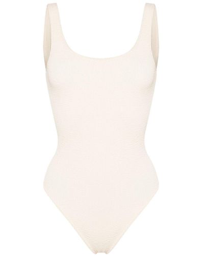 Mc2 Saint Barth Lora Textured-finish Swimsuit - White