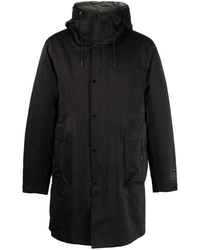 C.P. Company Layered Hooded Down-feather Jacket - Black