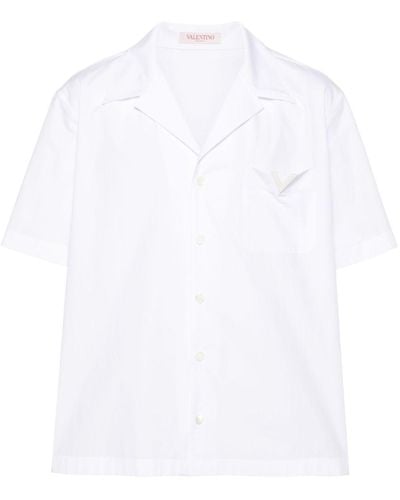 Valentino V Detail Cotton Shirt - White