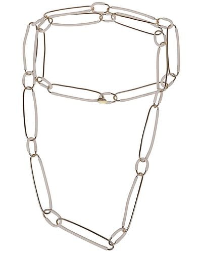 Liviana Conti Oval Rings Necklace - White