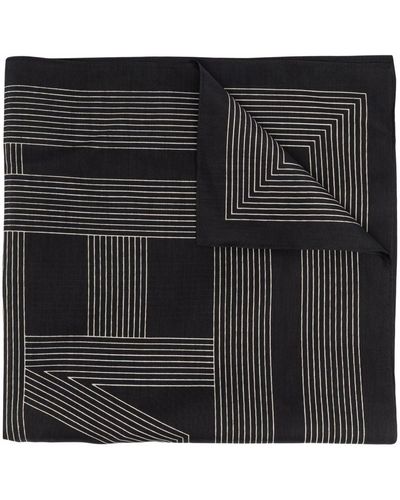 Totême Monogram Silk Scarf - Black
