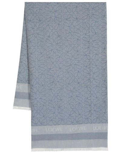 Loewe-Paulas Ibiza Anagram Beach Towel - Blue