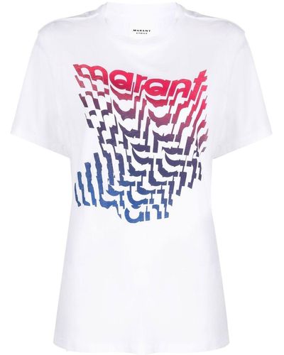 Isabel Marant Logo-print Cotton T-shirt - White