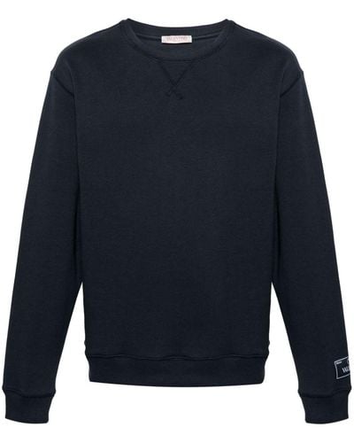 Valentino Logo Cotton Sweatshirt - Blue