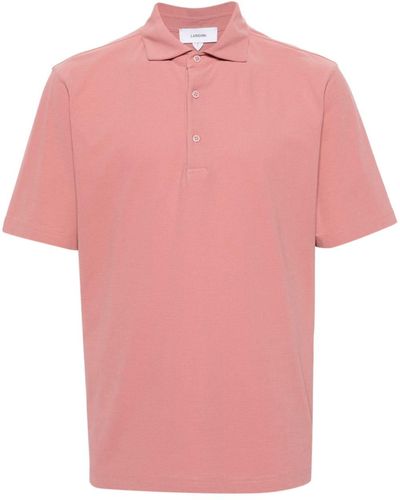 Lardini Short-sleeve Cotton Polo Shirt - Pink