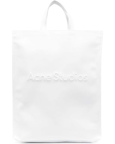 Acne Studios Logo Tote Bag - White