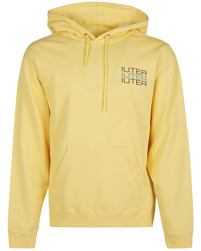 Iuter Printed Cotton Hoodie - Yellow