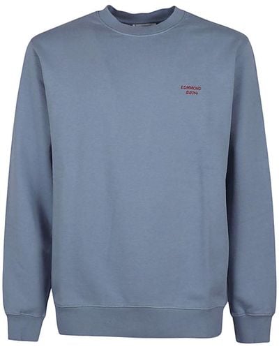 Edmmond Studios Printed Organic Cotton Sweatshirt - Blue