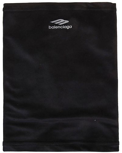 Balenciaga 3B Sports Icon Fleece Neck Scarf - Black
