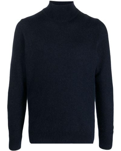 Lardini Fine-knit Roll-neck Sweater - Blue