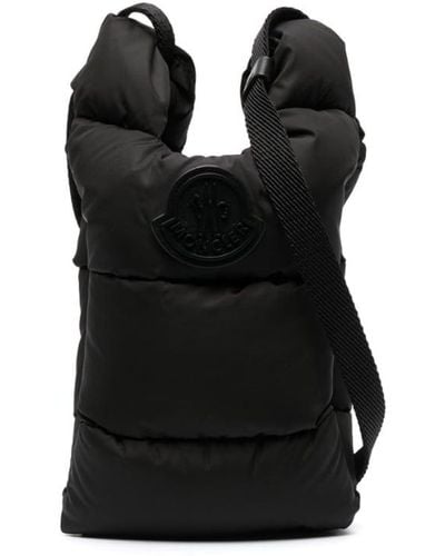 Moncler Legere Small Padded Bucket Bag - Black