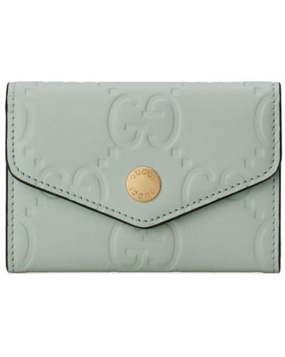 Gucci GG Monogram-debossed Card Wallet - Gray