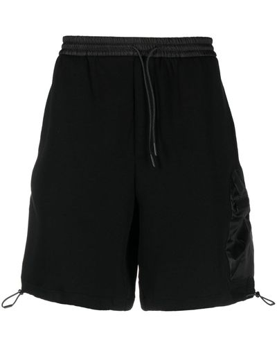 Emporio Armani Panelled Track Shorts - Black