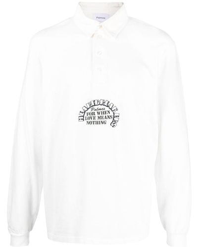 Palmes Camicia In Cotone Organico Con Logo - Bianco