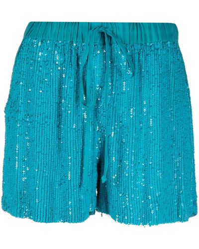 P.A.R.O.S.H. Shorts con paillettes - Blu