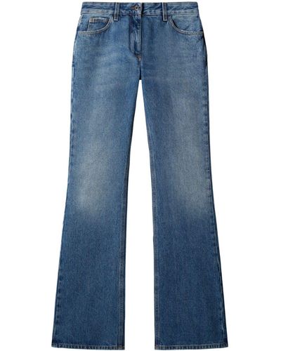 Off-White c/o Virgil Abloh Cotton Flared Jeans - Blue