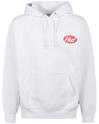 Huf Cotton Logo Hoodie - White
