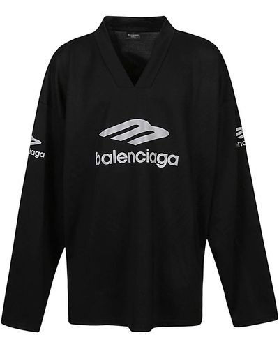 Balenciaga 'skiwear' Collection T-shirt With Long Sleeves, - Black