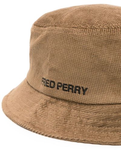 Fred Perry Cord Bucket Hat - Natural