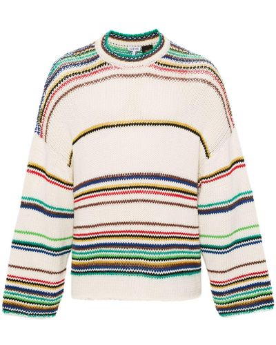 Loewe-Paulas Ibiza Striped Cotton Blend Jumper - Multicolour