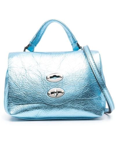 Zanellato Postina Baby Leather Tote Bag - Blue