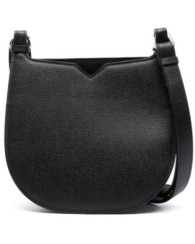Valextra Small Leather Hobo Bag - Black