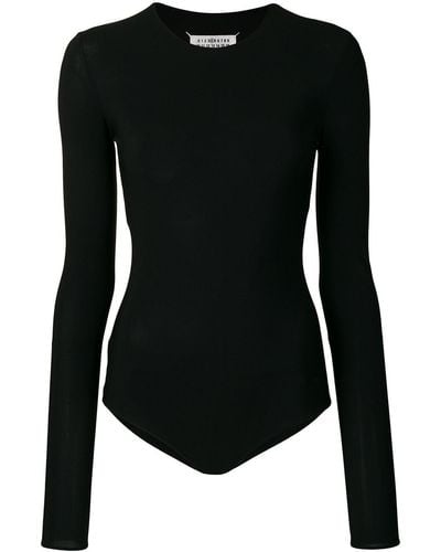 Maison Margiela Long Sleeve Bodysuit - Black